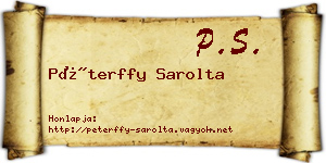Péterffy Sarolta névjegykártya