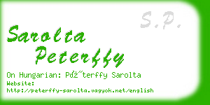 sarolta peterffy business card